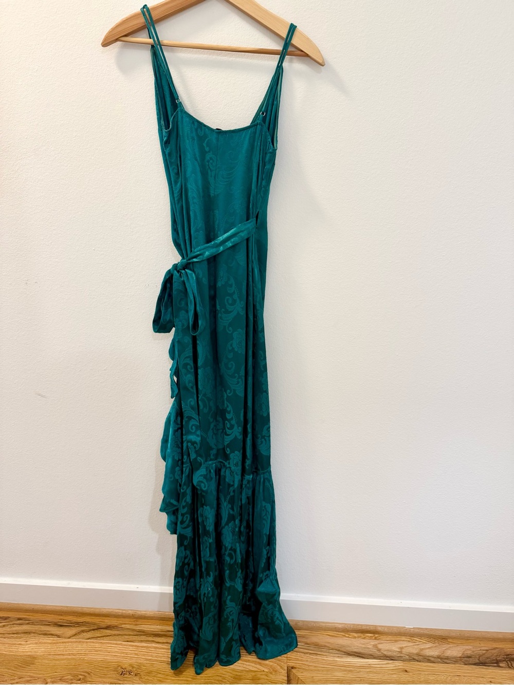 MAJORELLE Claudette Maxi Wrap Dress Green Royale Revolve XXS - Picture 10 of 12
